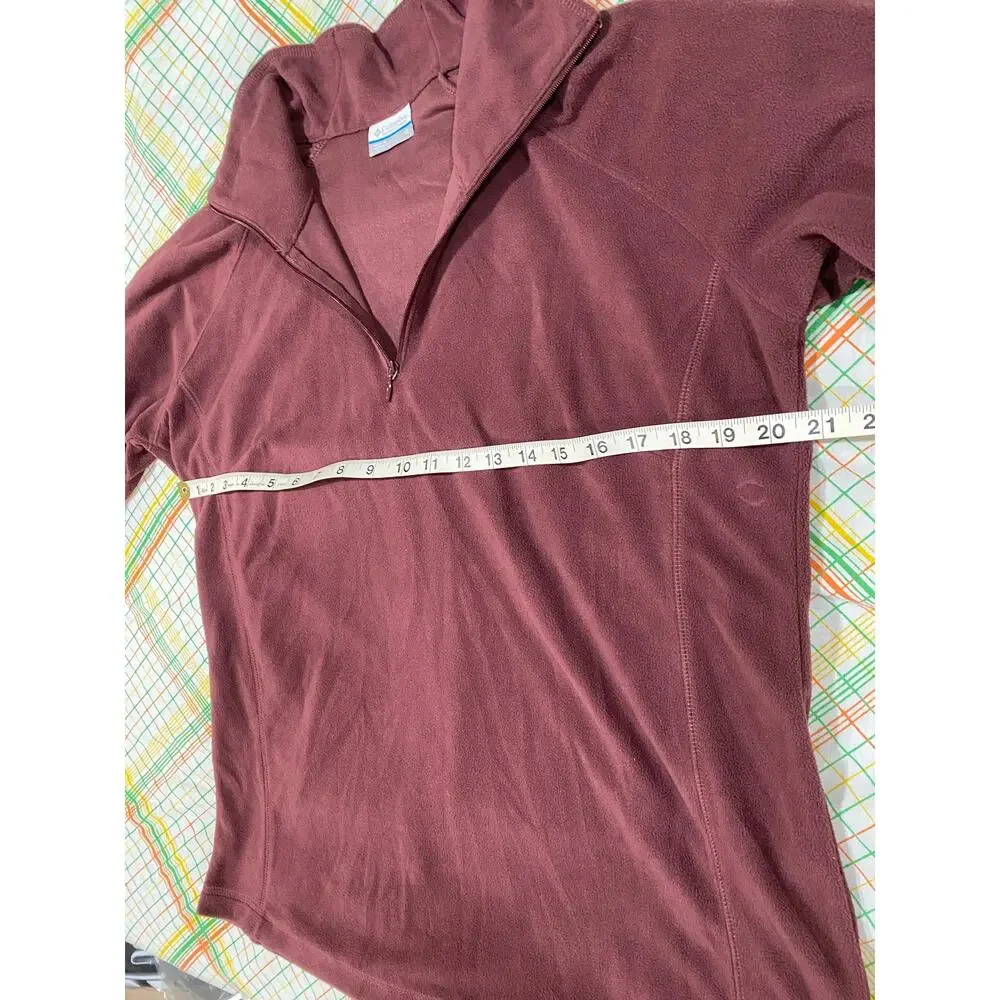Columbia XL Burgundy Long Sleeve Fleece Shirt